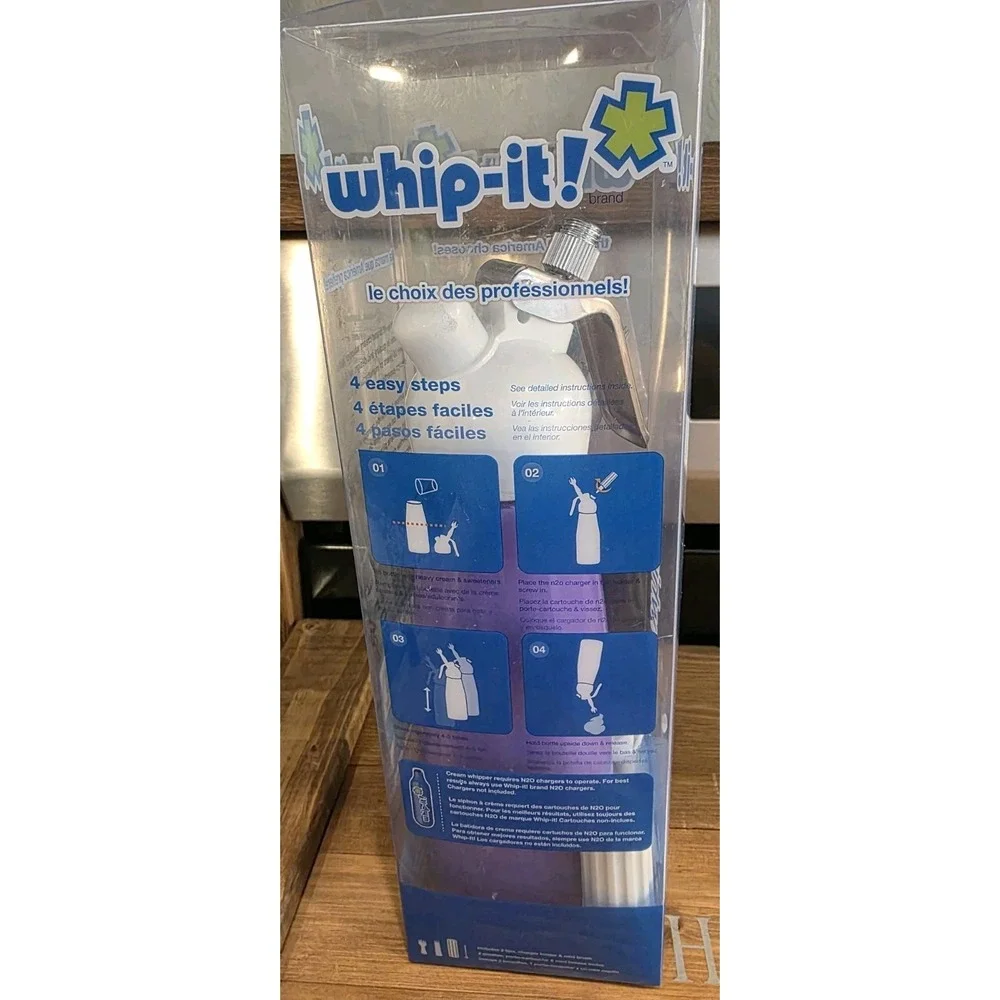 PURPLE WHIP-IT 0.5 L Cream Whipper With Attachment & In Original‎ Box